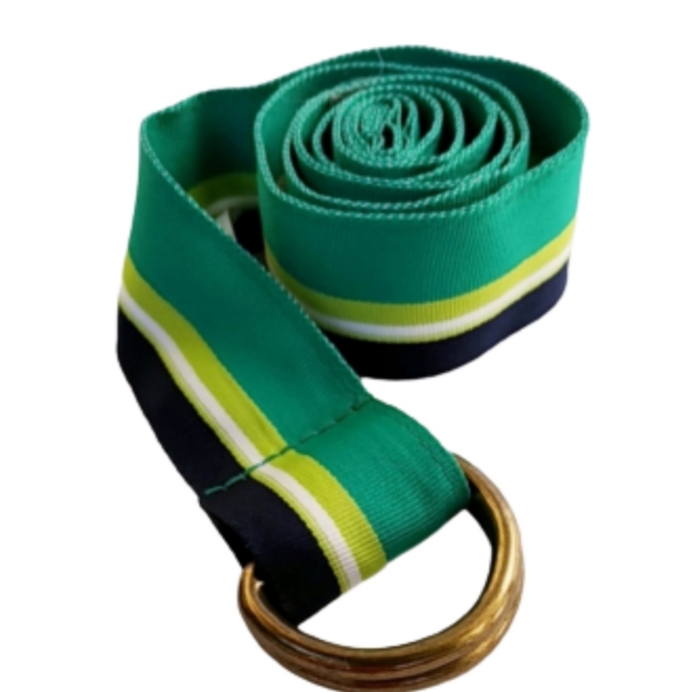 Xhileration NEW Navy Green Preppy Ribbon Belt S/M